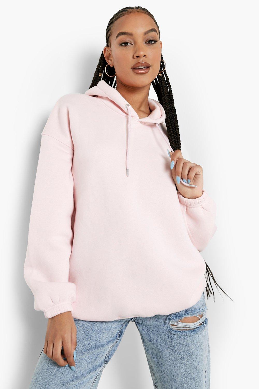 Pale pink oversized online hoodie